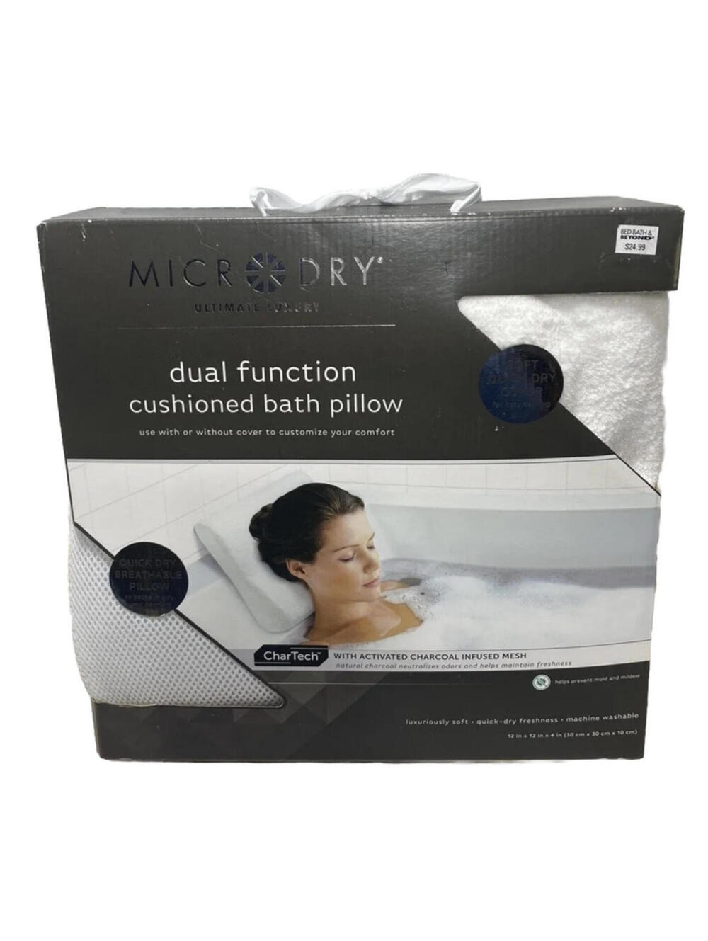 Brand New BED BATH & BEYOND Spa Bath Neck Pillow Cushion Head Rest